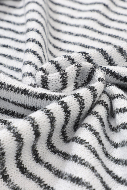 Levoire | Pull Ample Gris Raye, Parfait Pour Les Journees Decontractees