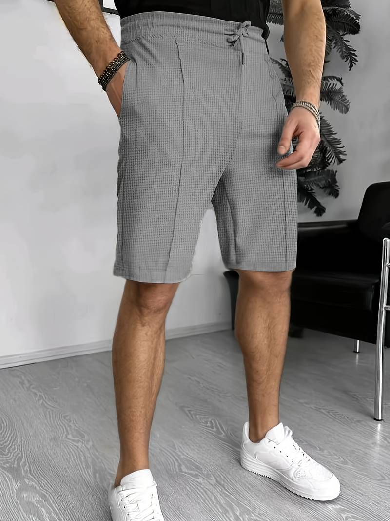 Levoire | Shorts En Tricot Gaufré Avec Cordon De Serrage Et Deux Poches Avant