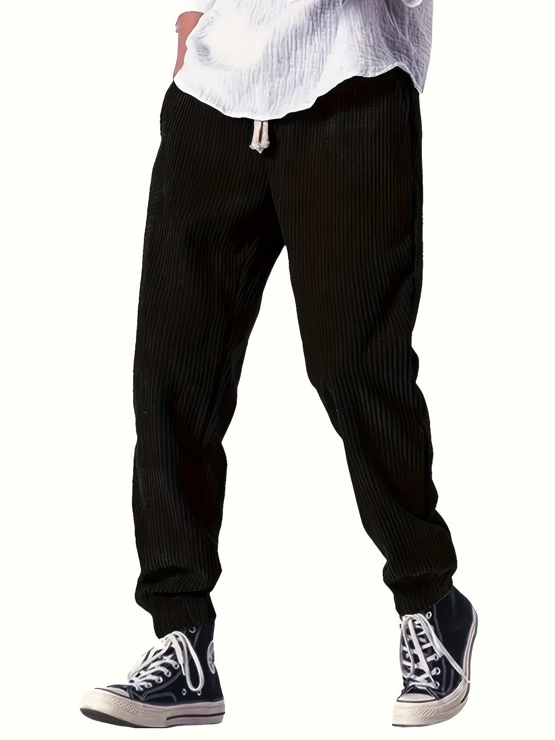 Levoire | Rennot-Pantalons De Course En Style Bohème Dans Une Couleur Unie Noir