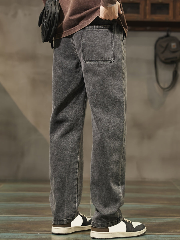 Levoire | Printemps/Automne, Pantalons Droits En Jean Décontractés Pour Hommes