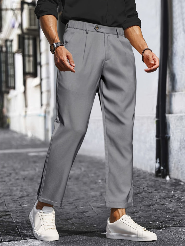 Levoire | Pantalons Slim Fit Stretch Pour Hommes Unis Avec Poches