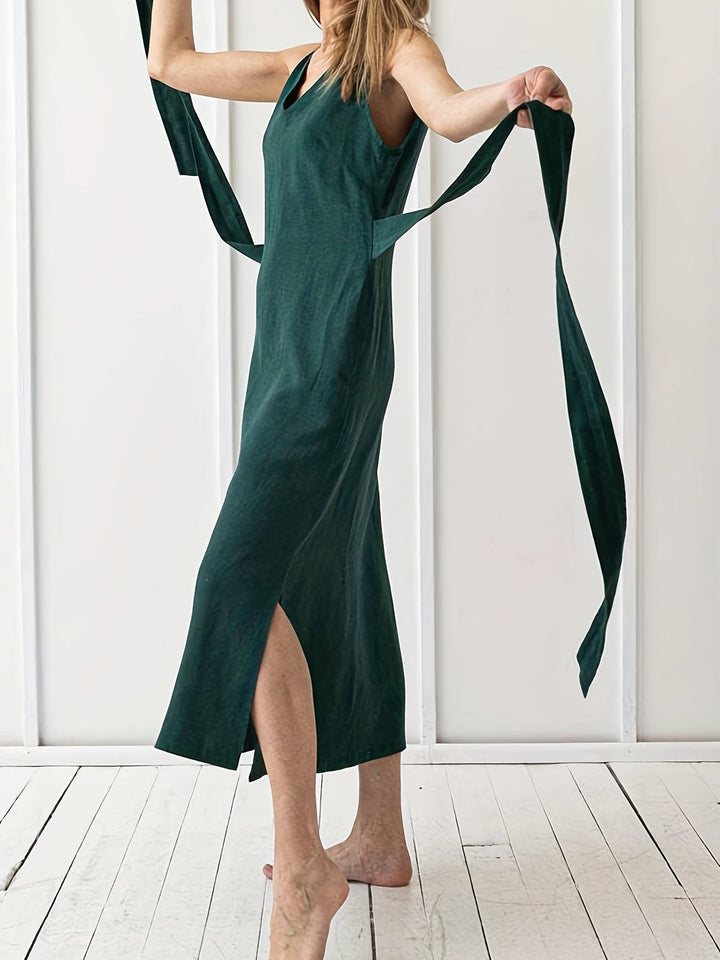Levoire | Robe midi sans manches avec fente
