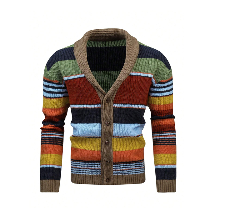 Levoire | Gilet rayé à manches longues avec bouton