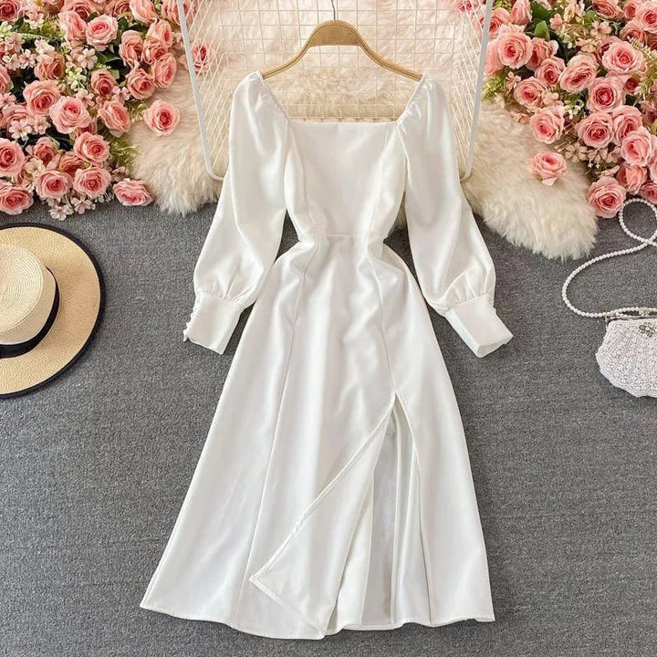 Levoire | Robe longue avec décolleté carré Blanc