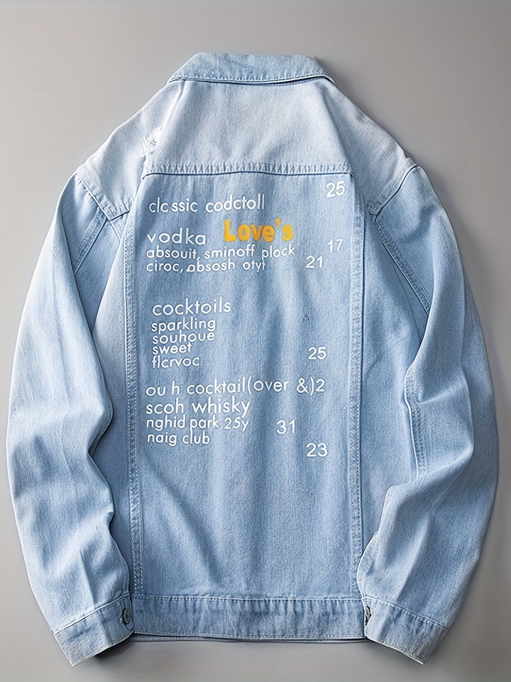 Levoire | Preppy Denim Veste Pour Hommes Avec Col Réversible