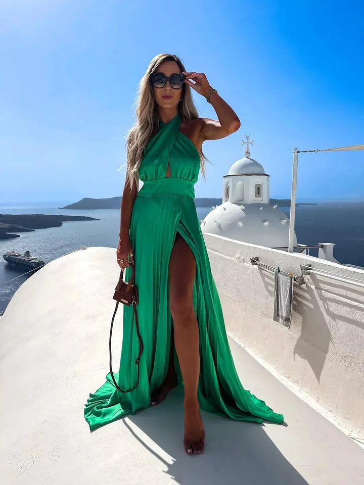 Levoire | Robe longue à encolure croisée