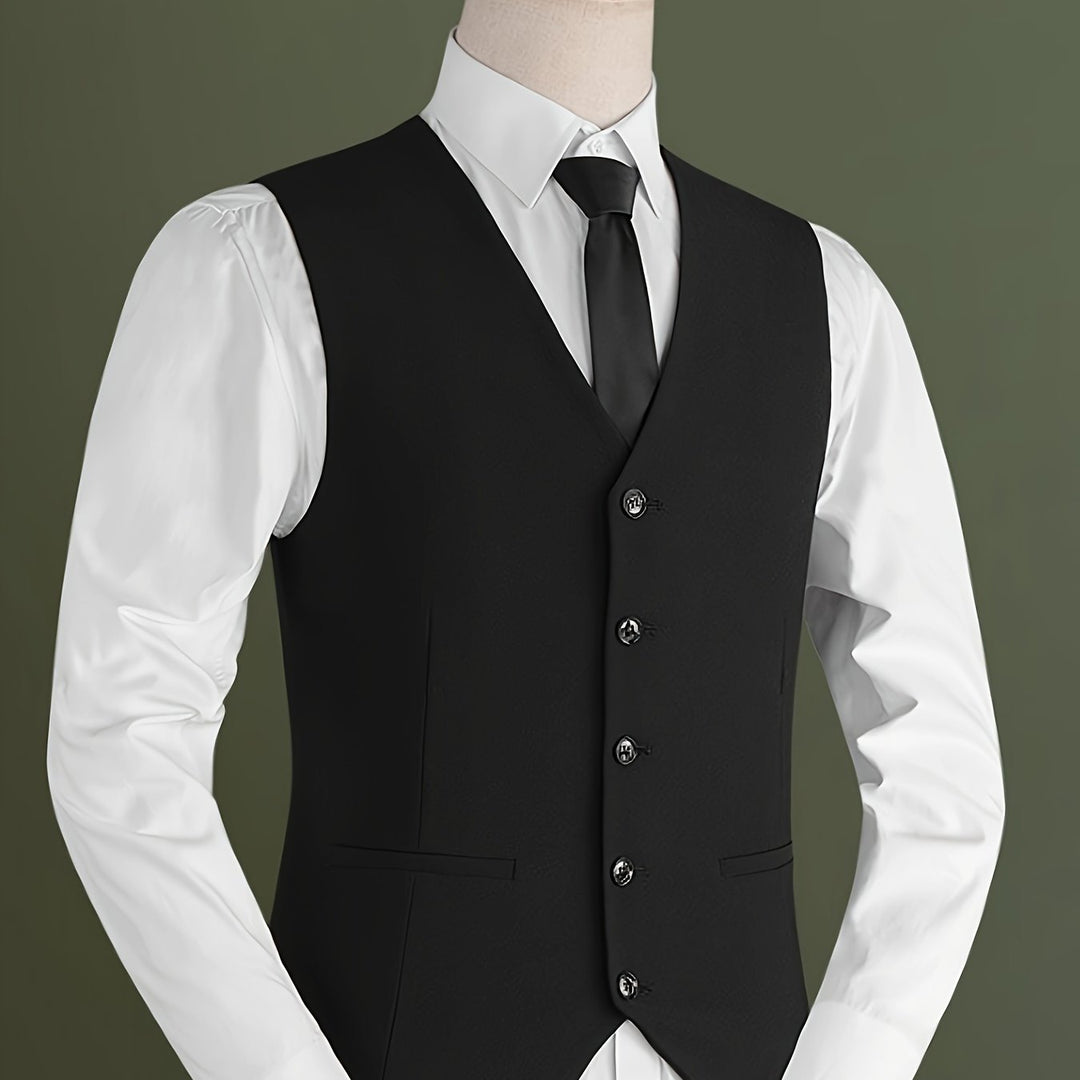 Levoire | Slim Fit V-Neck Gilet Pour Hommes Au Style Rétro