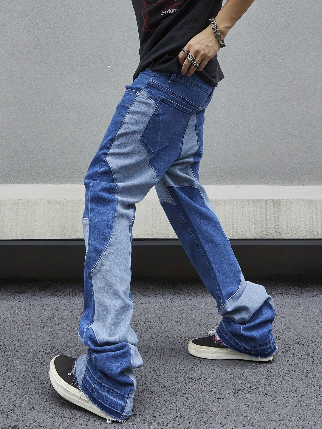 Levoire | Rennon Patches Denim Bootcut Jeans Homme