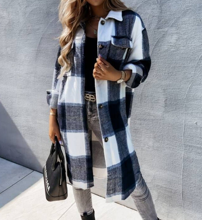 Levoire | Manteau Carreauté Plus Long Noir