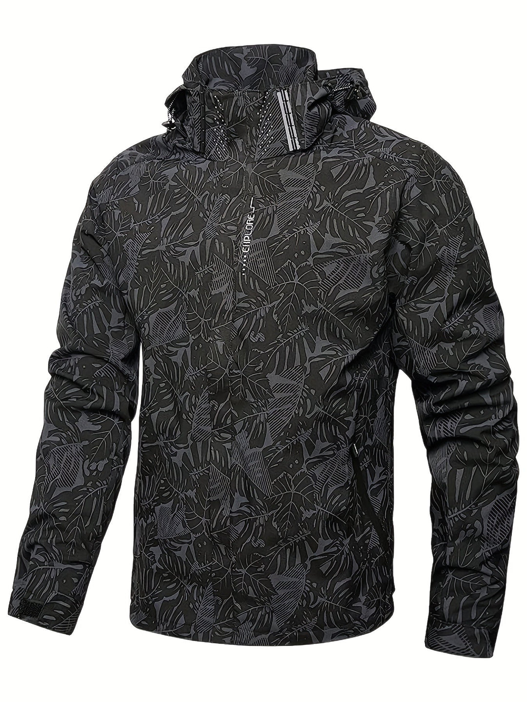 Levoire | Veste Légère Imperméable Avec Capuche Tinte Noir