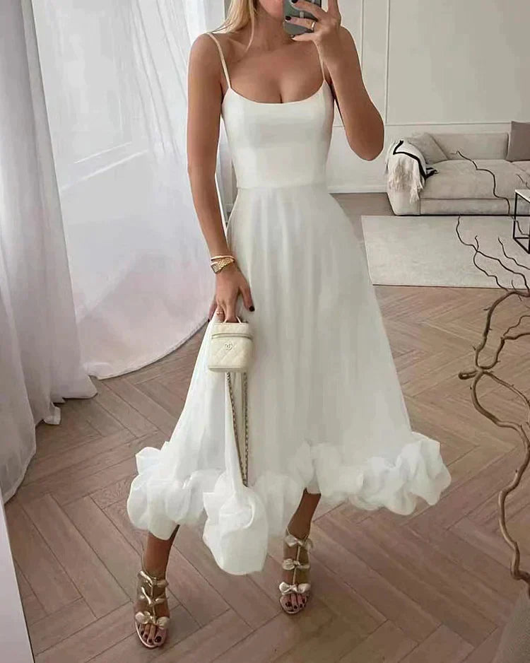 Levoire | Robe Midi Fest Blanc