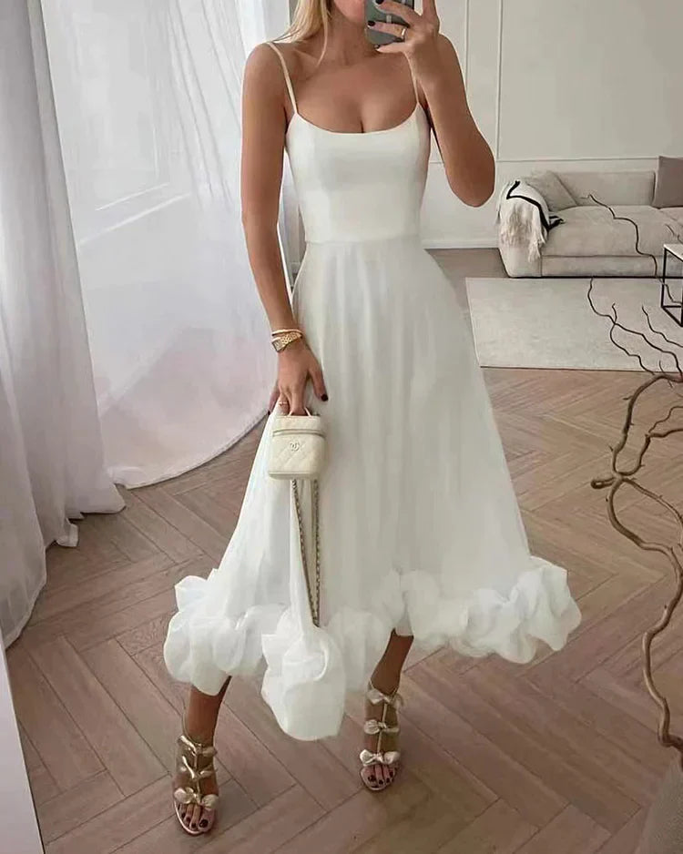 Levoire | Robe avec ourlet de fête Blanc