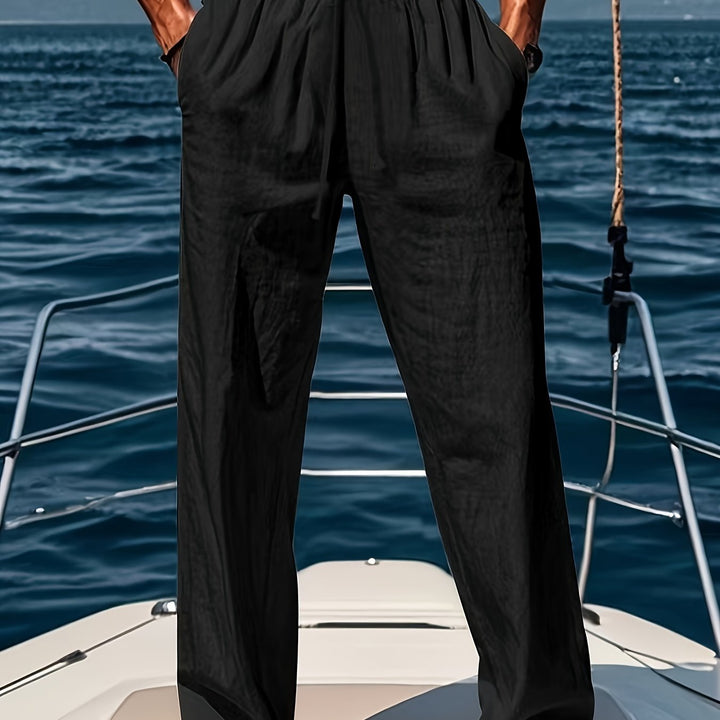 Levoire | Pantalon De Plage Pour Hommes En Coton Avec Cordons