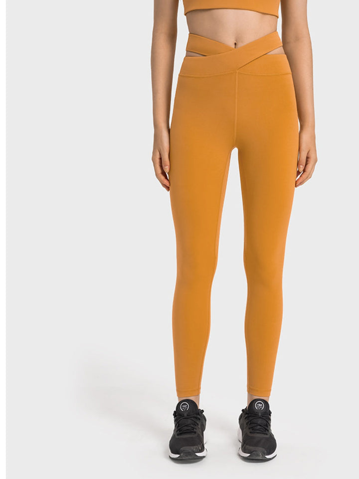 Levoire | Leggings De Sport À Découpes Croisées Pour Femmes Orange
