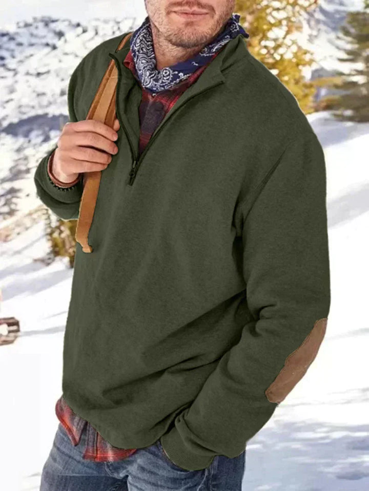 Levoire | Pull Élégant Pour Hommes Avec Sensation De Cachemire Vert armée