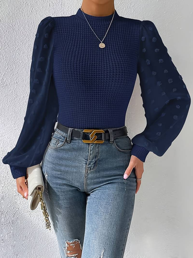 Levoire | Pull À Manches Bouffantes En Mesh bleu