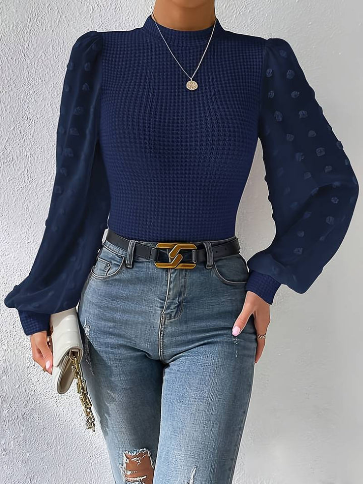 Levoire | Pull À Manches Bouffantes En Mesh bleu