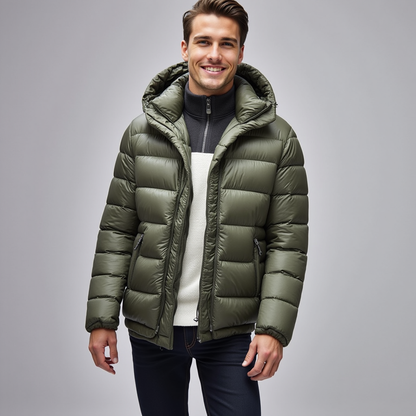 Levoire | Waterproof Hoodie Jacket With Long Sleeves And A Zipper Vert