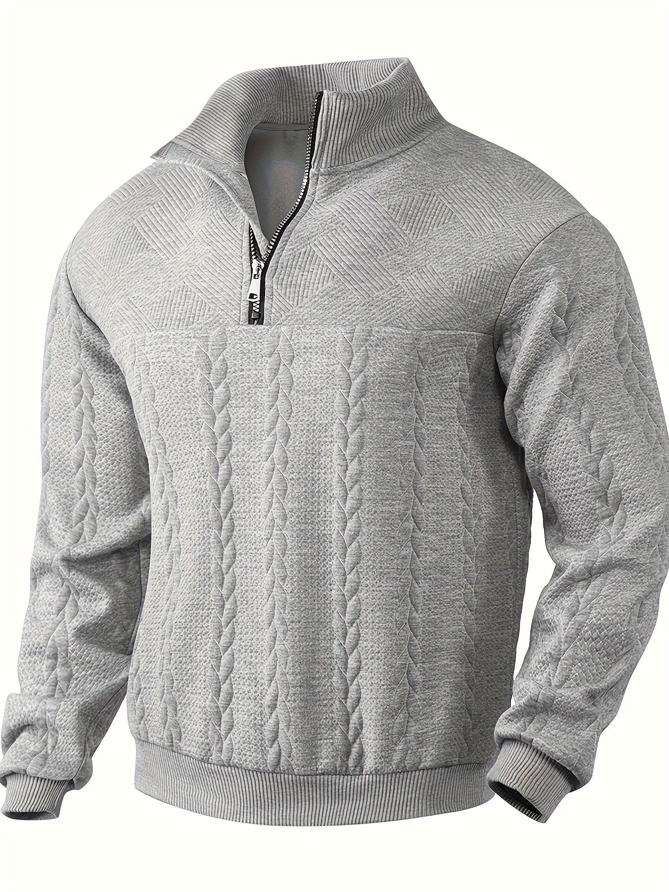 Levoire | Pull À Col Zippé Mi-Long Varmer À Manches Longues Gris