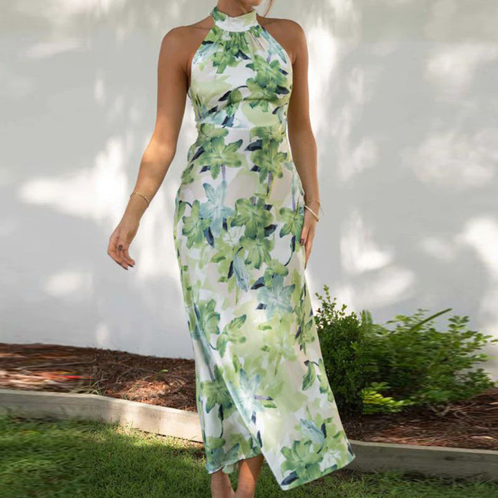 Levoire | Robe élégante à col haut imprimé