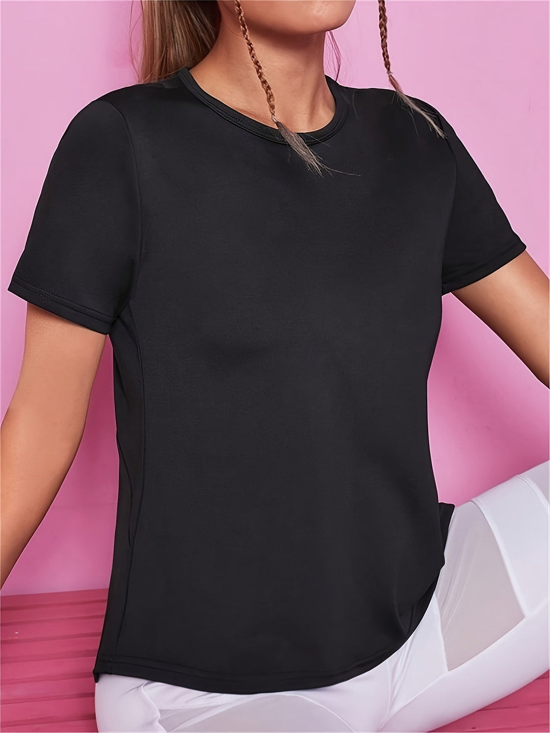 Levoire | T-Shirt De Sport Pour Femmes À Séchage Rapide Avec Manches Courtes Et Contraste En Mesh Respirant