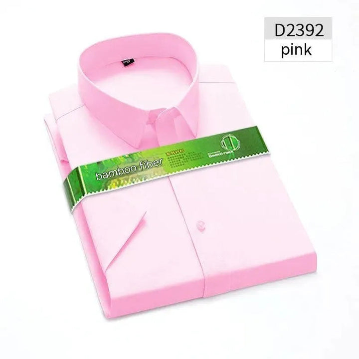 Levoire | Chemise pour hommes en viscose de bambou unie Rosa