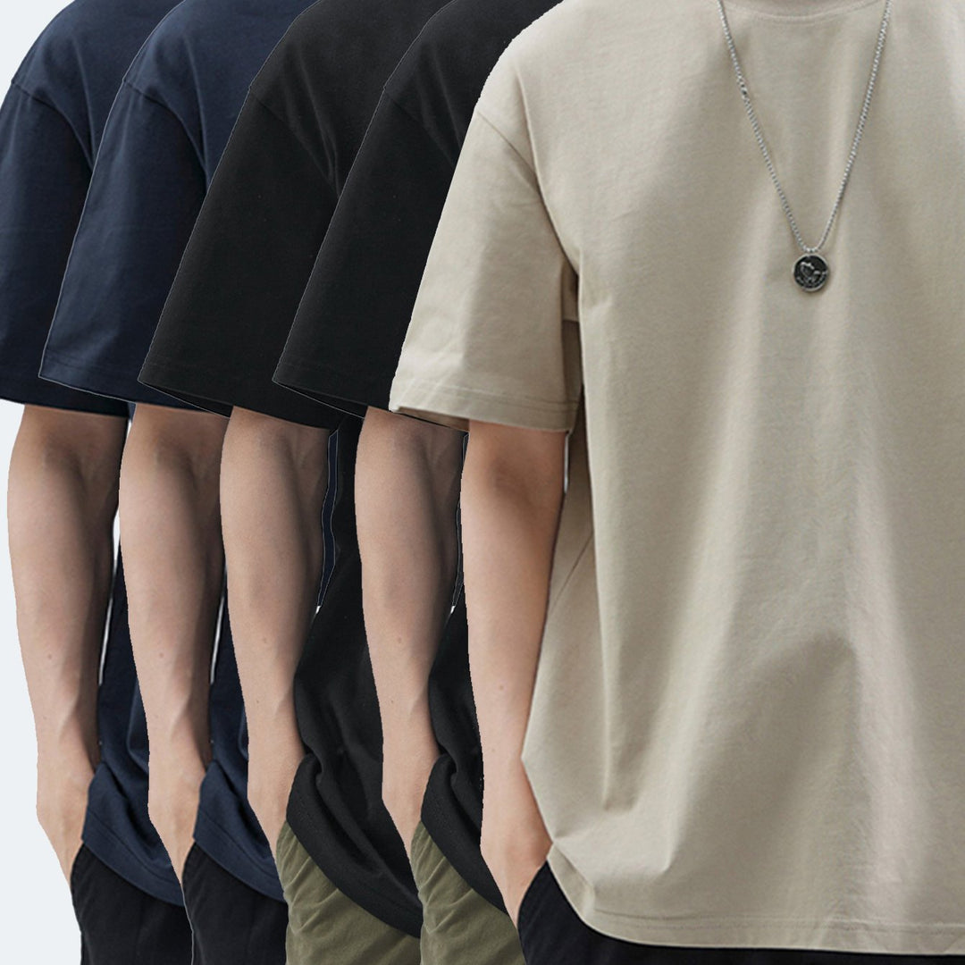 Levoire | 5 Pack Décontractées Coton Pour Hommes T-Shirts