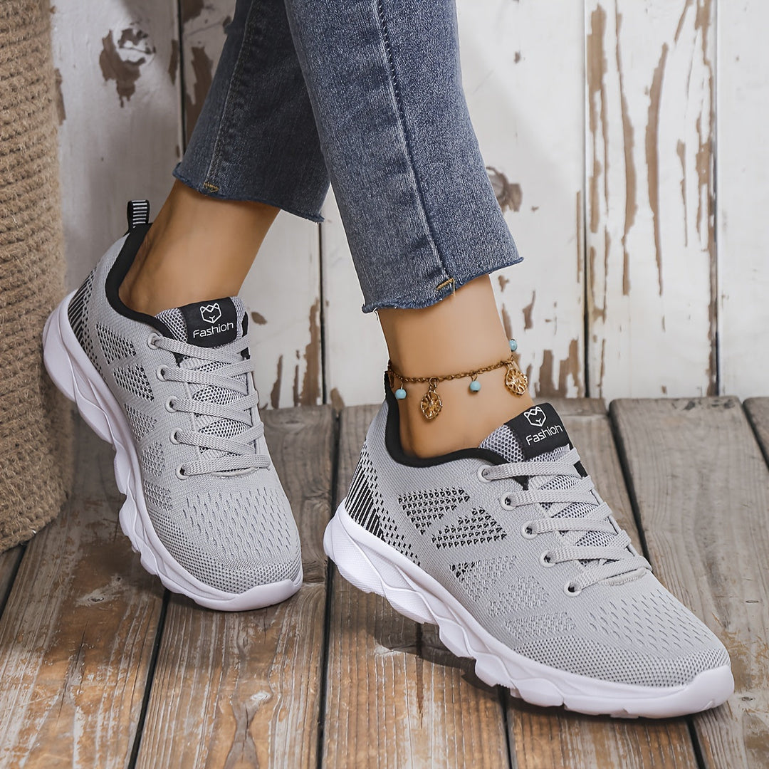 Levoire | Baskets À Lacets Contrastées Pour Femmes 219 Gris Noir