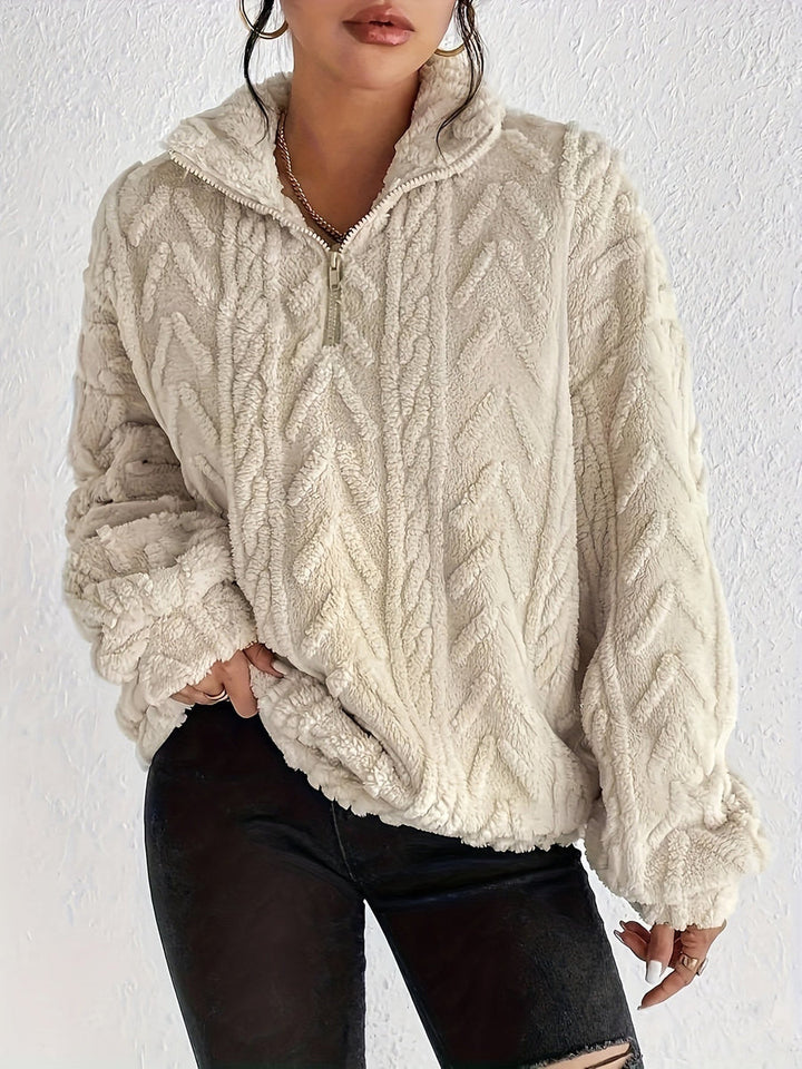 Levoire | Pull En Polaire À Coupe Moderne Beige