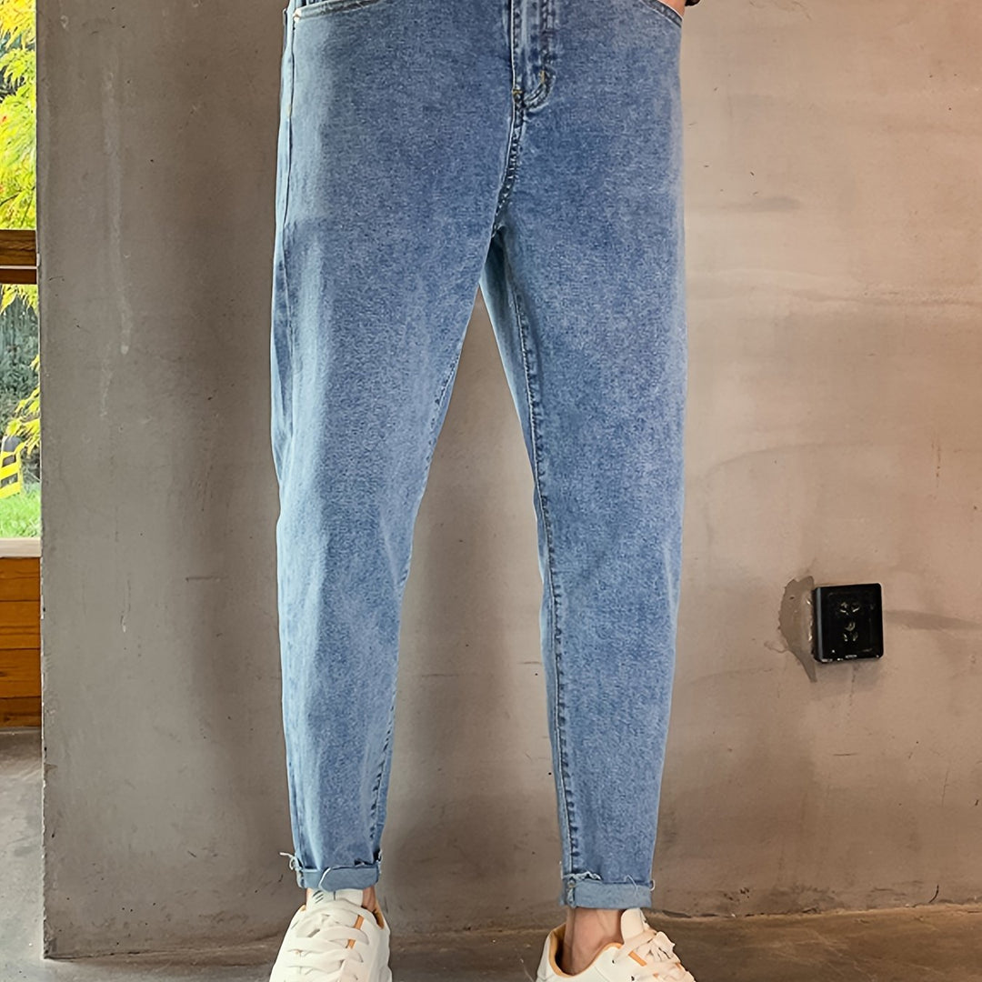 Levoire | Slim Fit Stretch Jeans En Denim À Taille Moyenne