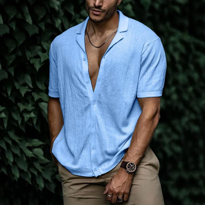 Levoire | Chemise Pour Homme Élégante Et Confortable Avec Boutons Bleu