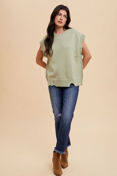 Levoire | Jeans Droit Effiloché Ourlet Brut