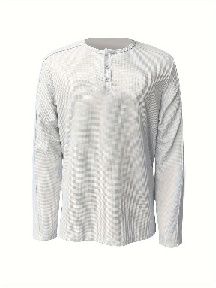 Levoire | T-Shirt Henley En Tricot Gaufré Homme