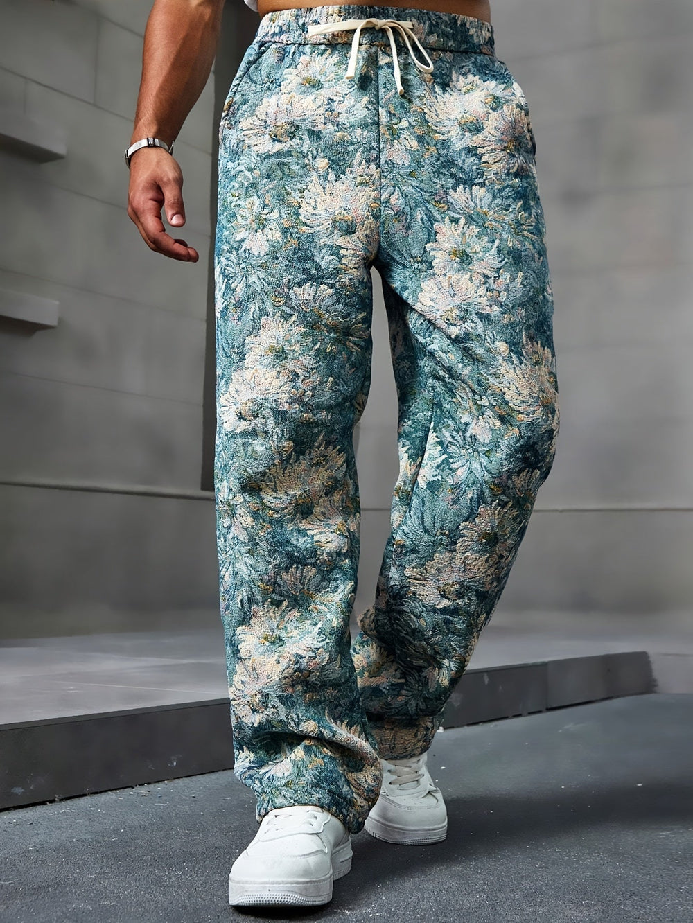 Levoire | Pantalons Décontractés À Cordon Graphique Pour Hommes