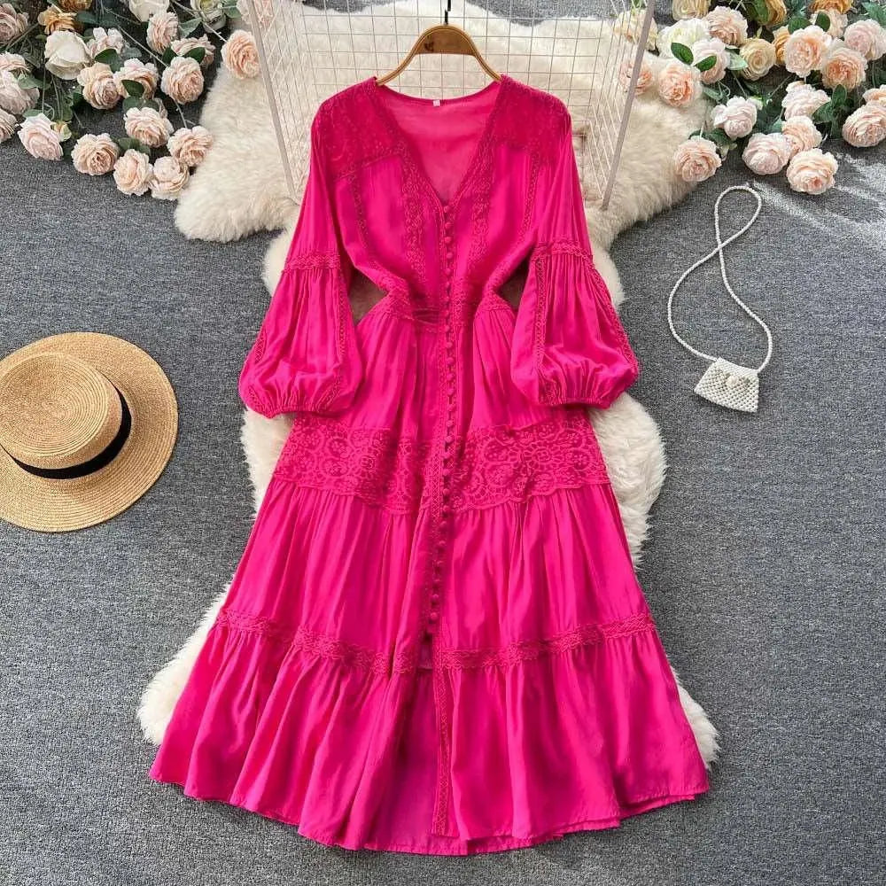Levoire | Robe avec manches bouffantes et taille délicate