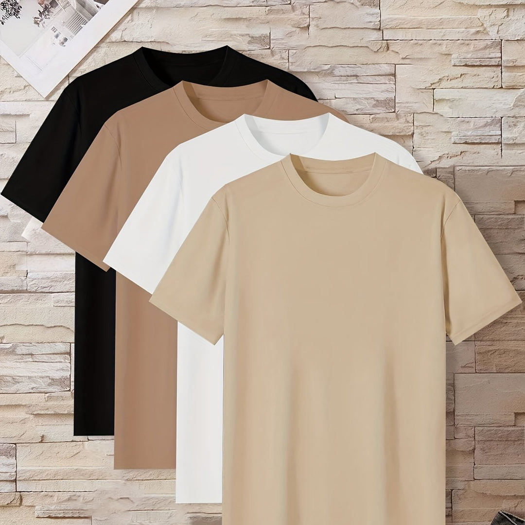 Levoire | T-Shirts Unisexe Décontractés Unis Couleur mixte 5