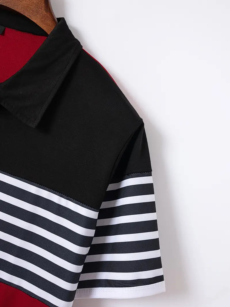 Levoire | Chemise Décontractée Rayée Manches Courtes