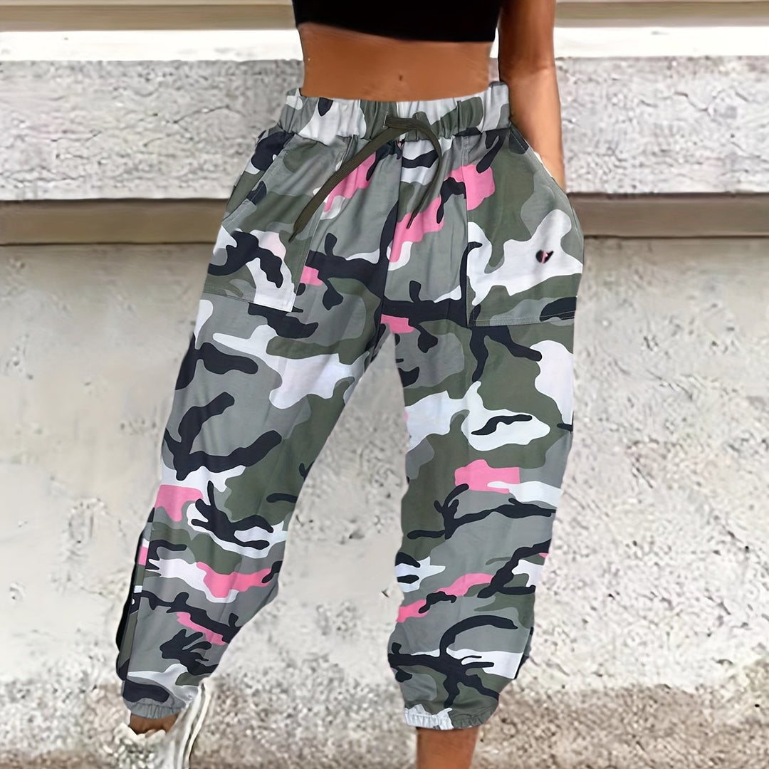 Levoire | Pantalons De Jogging Camo Pour Femmes Avec Poches