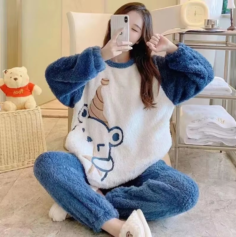 Levoire | Pyjama Chaud Deux Pièces Bleu