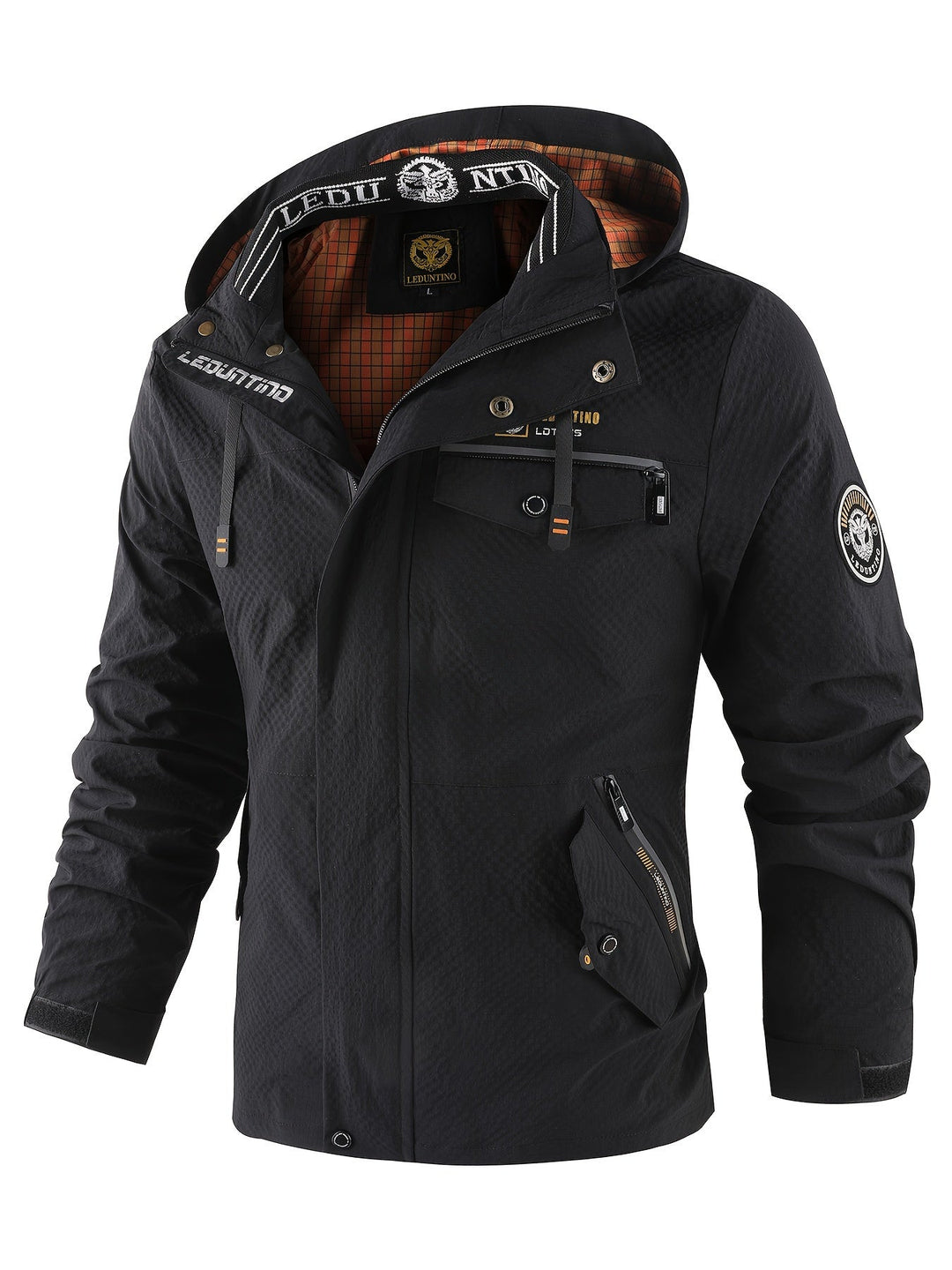 Levoire | Veste Pour Hommes Avec Capuche Protégée Des Intempéries Pour Toutes Les Conditions Météo Noir