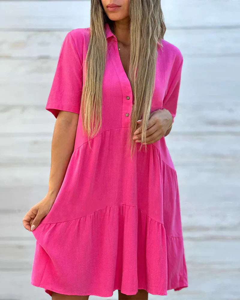 Levoire | Robe d'été à boutons Rose