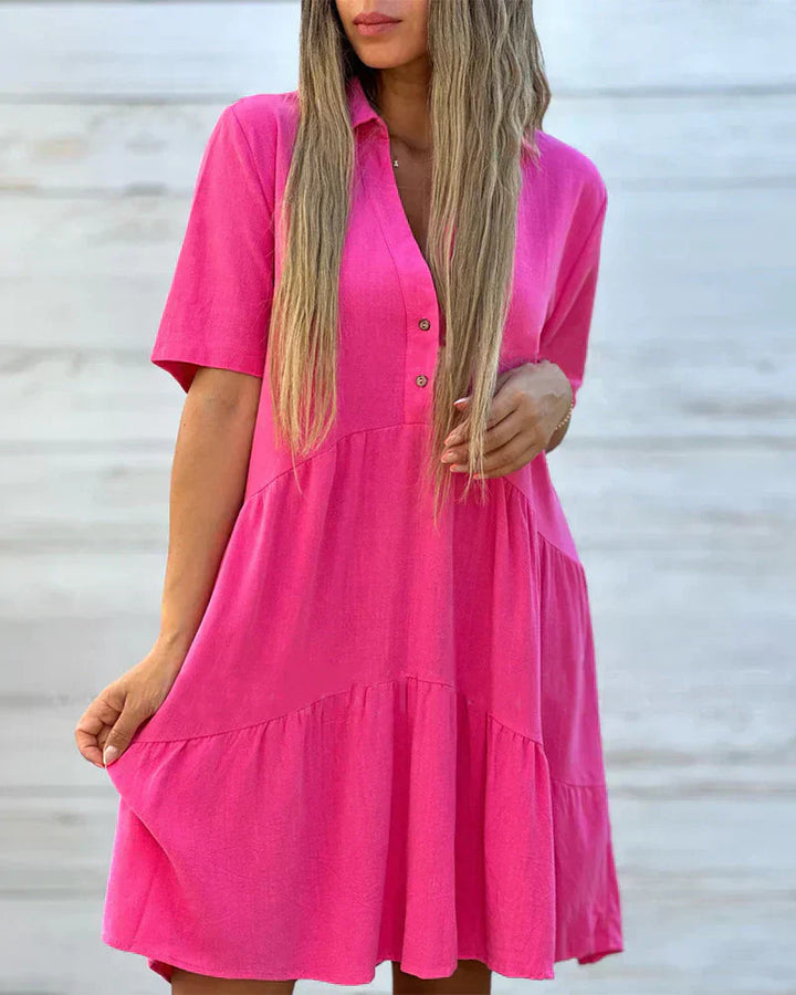Levoire | Robe d'été à boutons Rose