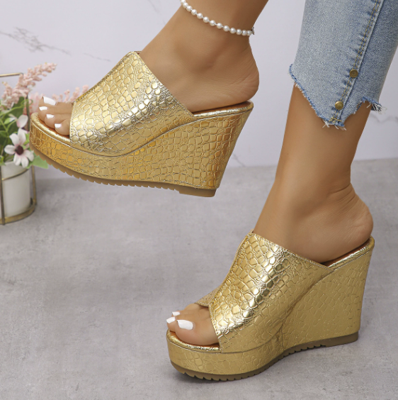 Levoire | Sandales Wedge Peep Toe Élégantes Pour Femmes