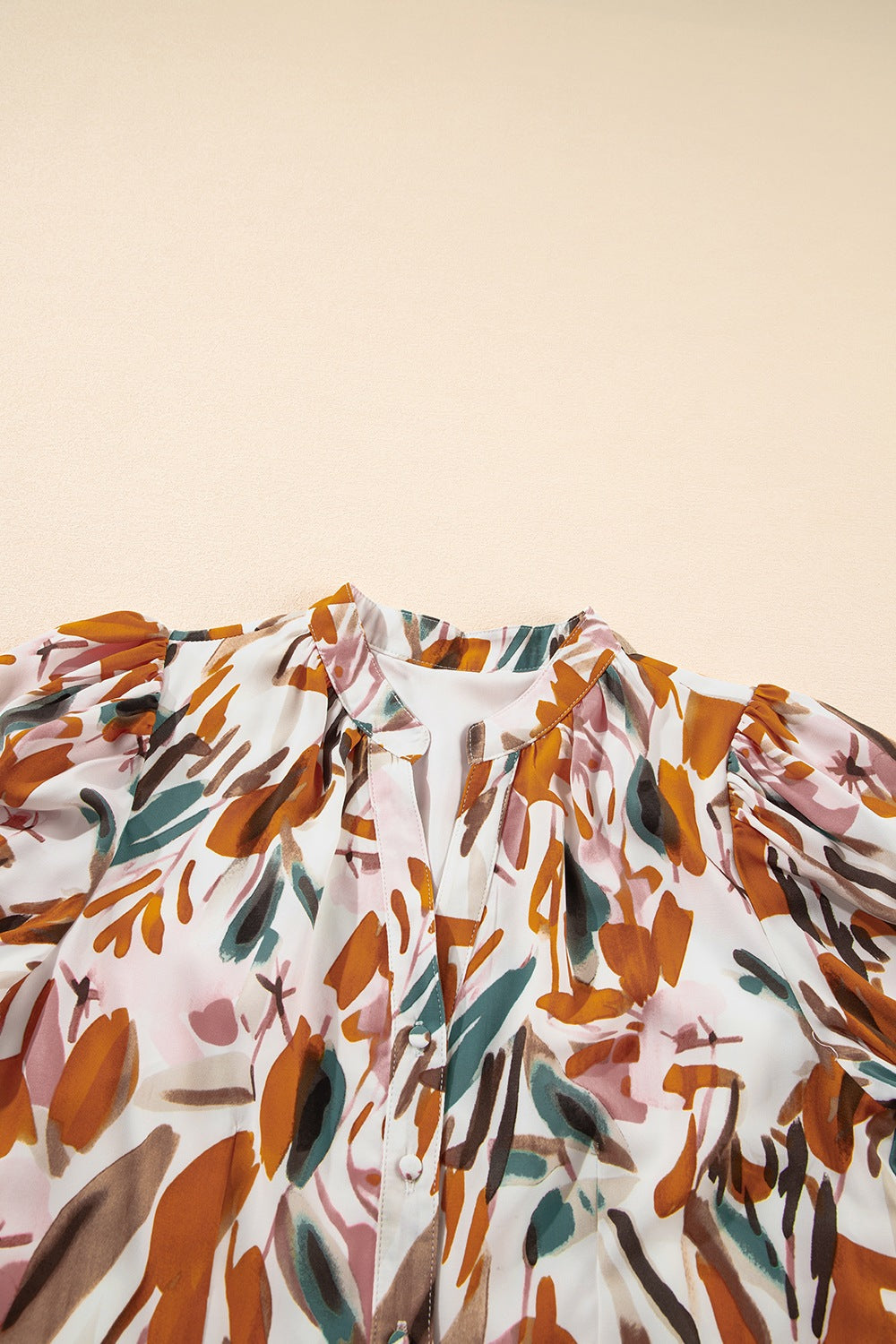 Levoire | Robe Mini À Manches Courtes Imprimée À Encolure En V