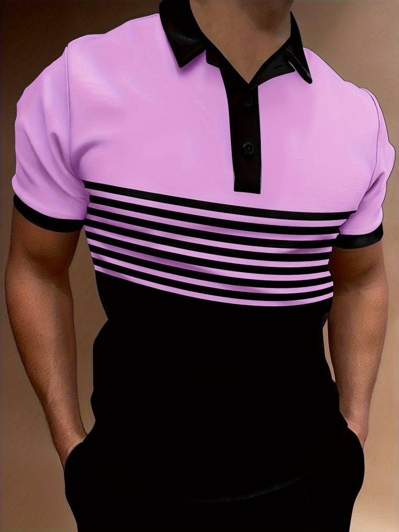 Levoire | T-Shirt De Golf Avec Impression Rayée