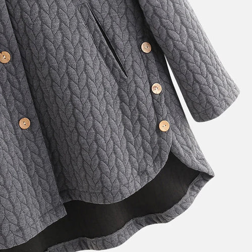 Levoire | chaude unie avec capuche et boutons