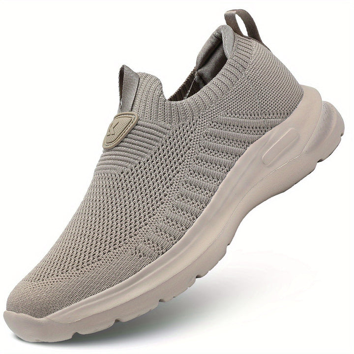 Levoire | Baskets De Course Pour Hommes À Enfiler Avec Semelle Antidérapante Khaki CN41(EU41-41.5)