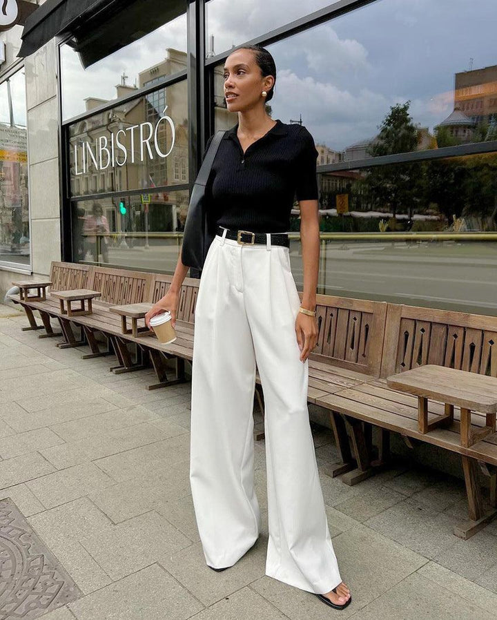 Levoire | Pantalon Taille Haute Blanc