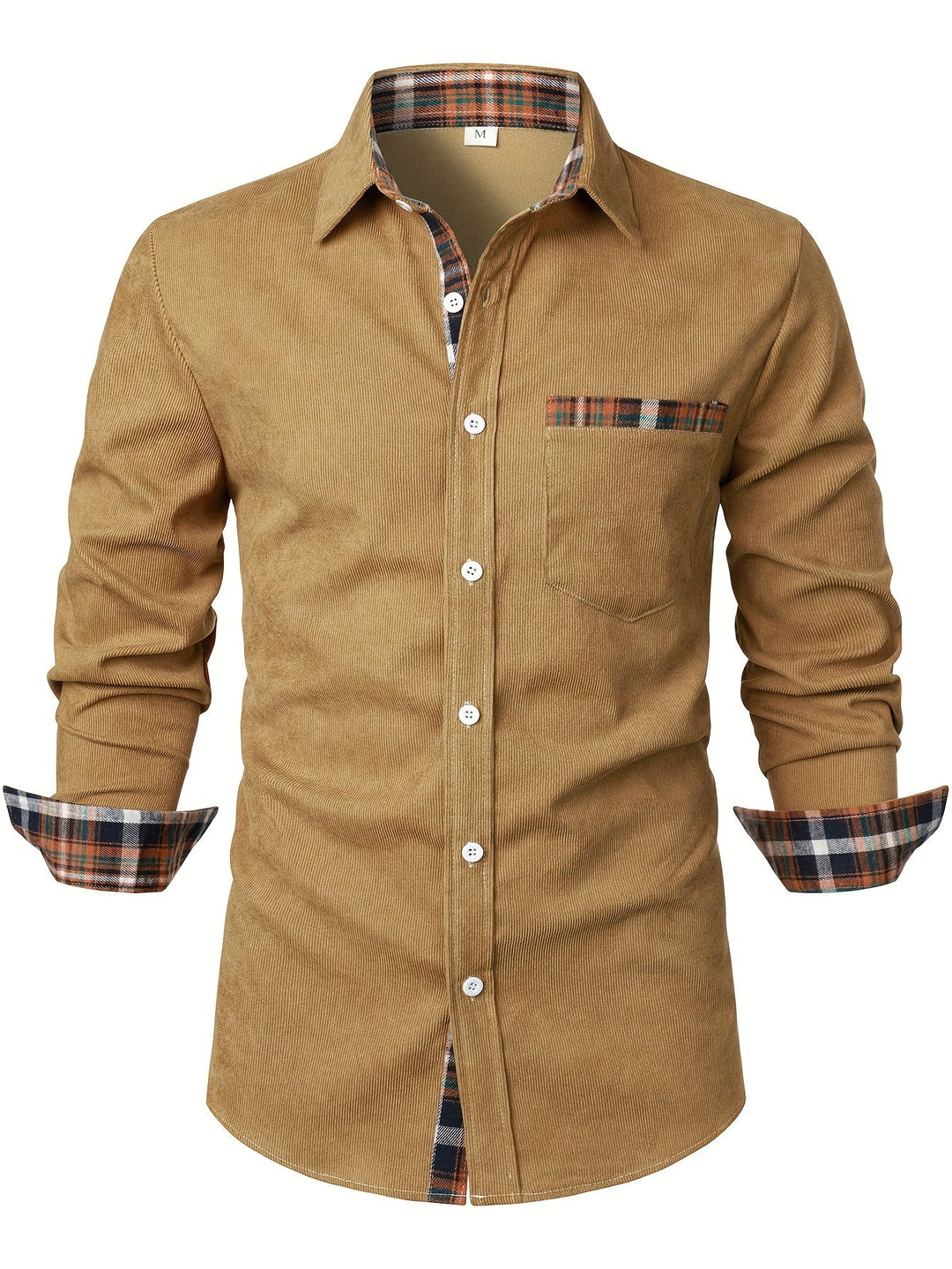 Levoire | Chemise Pour Homme À Encolure Carrée Couleur kaki
