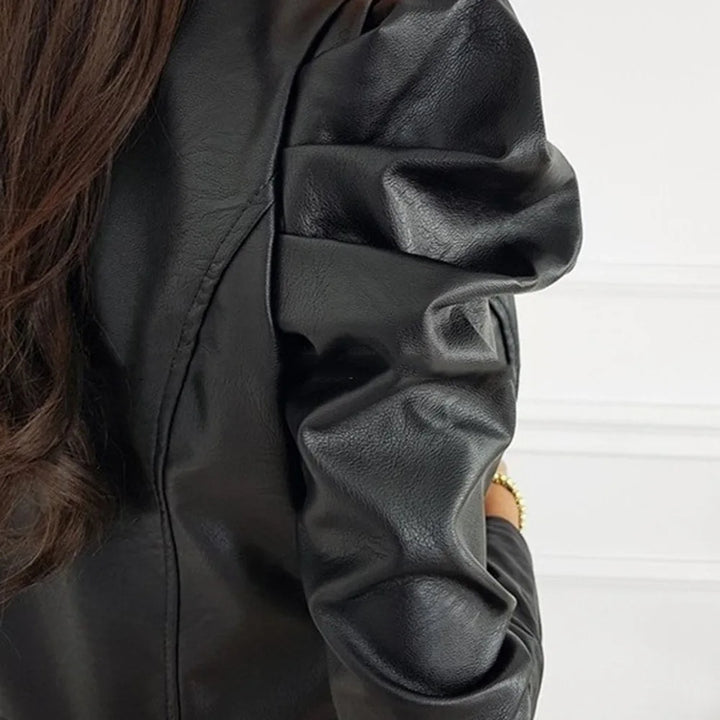 Levoire | Veste En Cuir Classique Avec Col O Élégant & Durable